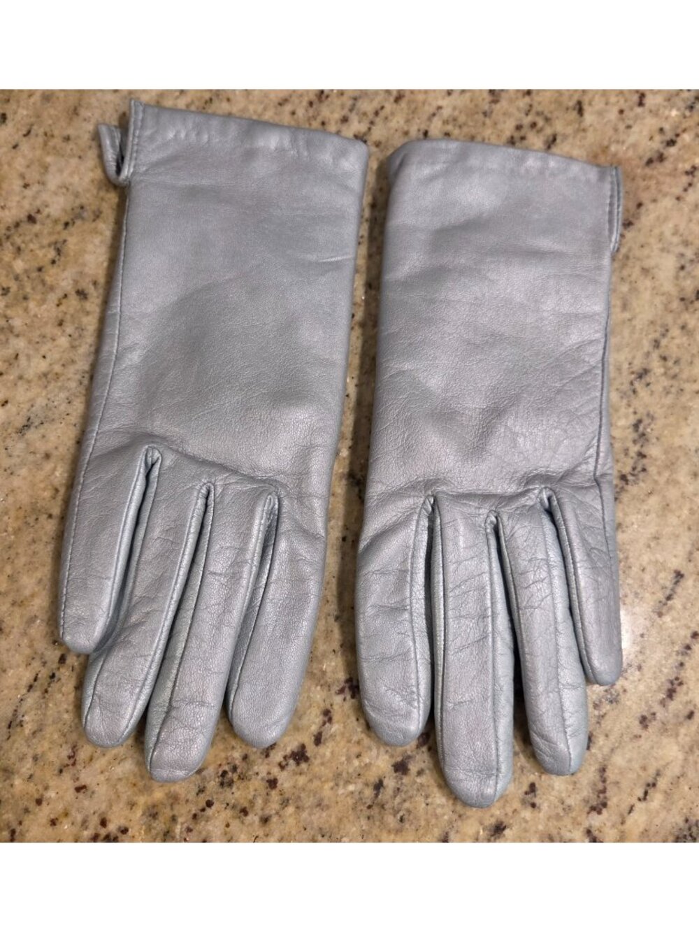 Echo Soft Leather Gloves Womens Size S Silver Color Lined Driving